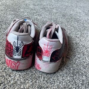 Multi color used size 8 and a half Spider-Man shoes original